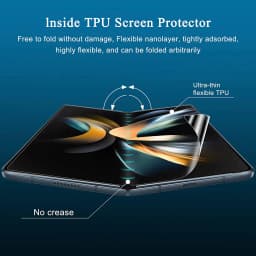 for Samsung Galaxy Z Fold Flip 4/3 Screen Protector, Inner+ Front TPU Screen Protector + Tempered Glass Camera Lens Protector