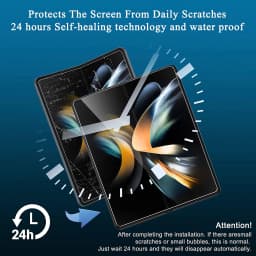 for Samsung Galaxy Z Fold Flip 4/3 Screen Protector, Inner+ Front TPU Screen Protector + Tempered Glass Camera Lens Protector