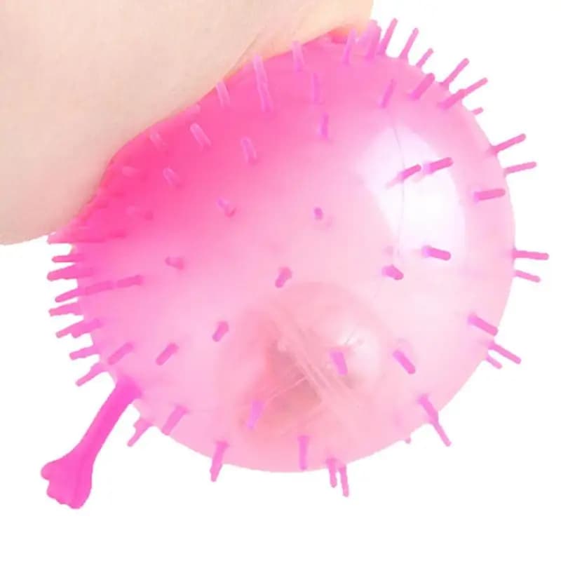 LED Bouncy Ball Glowing Sensory Ball Smile Face Flashing Toy Light Up Mouse Responsive Ball For Boys And Girls Party Favor