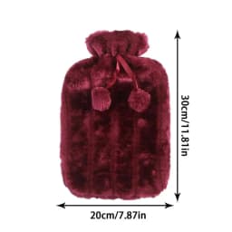 Hot Water Bottle Cover Faux Plush Fur Cover For 2 Liter 2000 Ml Hot Water Bottle Rubber Cover Winter Warmer Cover For Women Kids