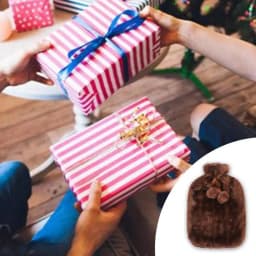Hot Water Bottle Cover Faux Plush Fur Cover For 2 Liter 2000 Ml Hot Water Bottle Rubber Cover Winter Warmer Cover For Women Kids
