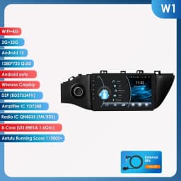 Hizpo 8 Cores Carplay Car Radio Android Auto Multimedia Player For KIA K2 RIO 4 2017-2019 2 Din GPS Navigation Stereo 8G 128G