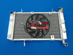 Aluminum Radiator + Fan For SUZUKI LT-Z400 LTZ400 KFX400 DVX400 2003-2008 2004 2005 2006 2007 03 04 05 06 07 08