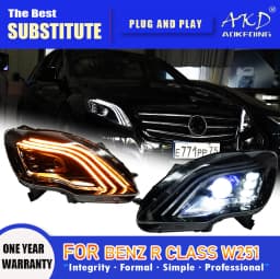 AKD Head Lamp for Benz R Class LED Headlight 2010-2017 Headlights W251 R300 R350 DRL Turn Signal High Beam Angel Eye Projector
