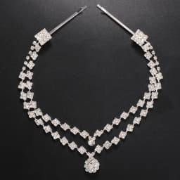 Stonefans Double Layer Hair Clip Accessories for Women Gilrs Headwear Headpiece Dress Lozenge Head Chain Jewelry Indian Wedding