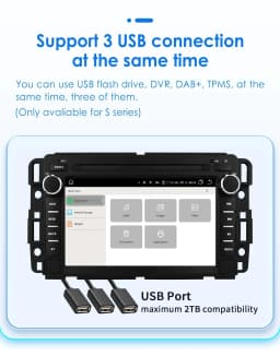 Hizpo 2Din Android 14 Car Multimedia Player Radio for GMC Chevrolet Chevy Yukon Tahoe Suburban Sierra Acadia Automotivo GPS Navi