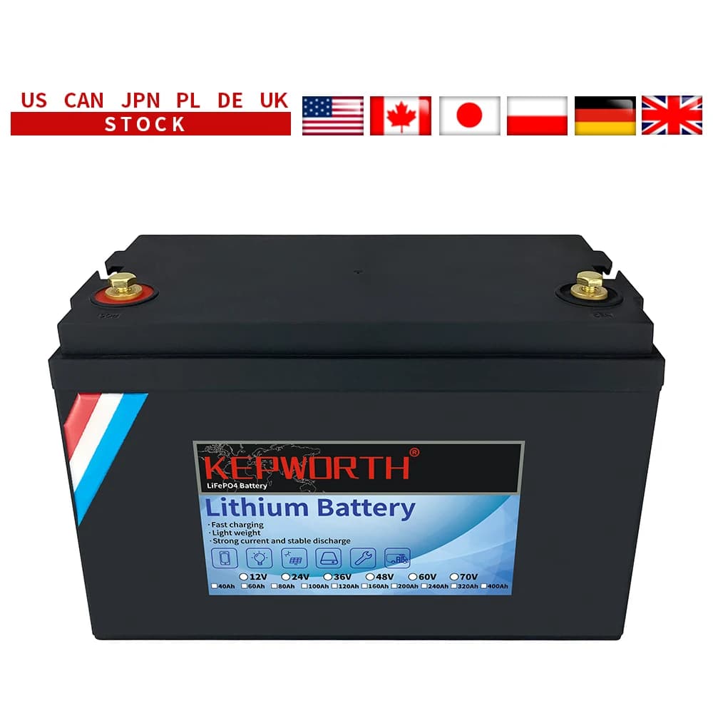 New 24V 60Ah Lithium Iron Phosphate Battery Built-in BMS LFP LiFePO4 Battery For RV Wind Solar Energy Scooter Tricycle Boat