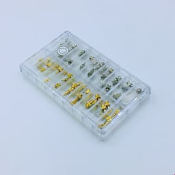54Pcs/Box Replace Stainless Steel Watch Pusher Button Crown Chronograph Button Drive In Watch Pusher Flat Head Push Type Crown