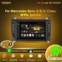 Hizpo 8" Android Multimedia Screen for Mercedes Benz B200 Sprinter W906 W639 AB Class W169 W245 Viano Vito Car Auto Radio 8+128G