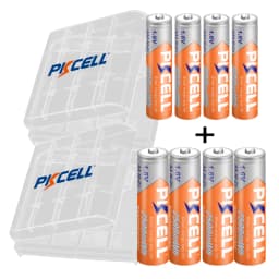 PKCELL AA Batteries 2500MWH+AAA 900MWH 1.6V NIZN AAA Rechargeable Battery NI-ZN AA/AAA Batterias with AA/AAA Battery Box Holder