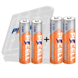 PKCELL AA Batteries 2500MWH+AAA 900MWH 1.6V NIZN AAA Rechargeable Battery NI-ZN AA/AAA Batterias with AA/AAA Battery Box Holder