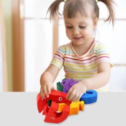 Alphabet Wooden Puzzle Wooden Toys Alphabet Number Building Jigsaw Puzzle Snake Shape Funny Digital Puzzle Game Educational Toys