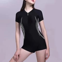 Women One-Piece Swimsuit Polyester Chlorine Resistant Swimwear Surfing Sport Female Swimming Suits With Skirt Hot Spring bathing