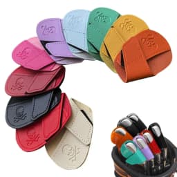 10pcs Golf Club Headcovers Golf Iron Putter Head Cover Putter Protector Tool PU Leather Putting Head Case Set Golf Accessories