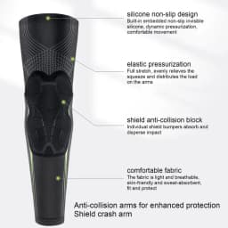 Basketball Sleeves Anti-Collision Padded Arm Sleeves Elbow Forearm Crash Proof Pads For Football Volleyball Soccer Elbow Pads