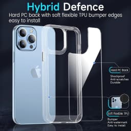 【5 in 1】Clear Case for iPhone 14 Pro Max with MagSafe Built-in with 9H Tempered Glass Screen Protector & Camera Lens Protector