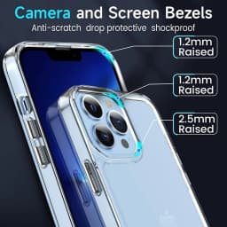 【5 in 1】Clear Case for iPhone 14 Pro Max with MagSafe Built-in with 9H Tempered Glass Screen Protector & Camera Lens Protector