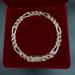 Aokaishen Figaro Cuban Link Chain for Men Baguette Necklace Real Copper Spring Clasp Hip Hop Jewelry 2023 Trend