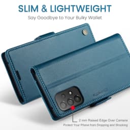 CaseMe for Samsung Galaxy A73 5G A72 A70S A54 A53 A52 A32 A20 A14 A13 Leather Flip Wallet Case Magnetic Card Holder Phone Cover