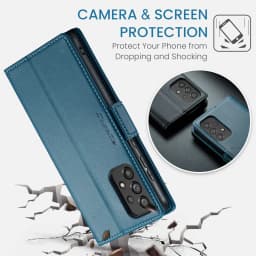 CaseMe for Samsung Galaxy A73 5G A72 A70S A54 A53 A52 A32 A20 A14 A13 Leather Flip Wallet Case Magnetic Card Holder Phone Cover