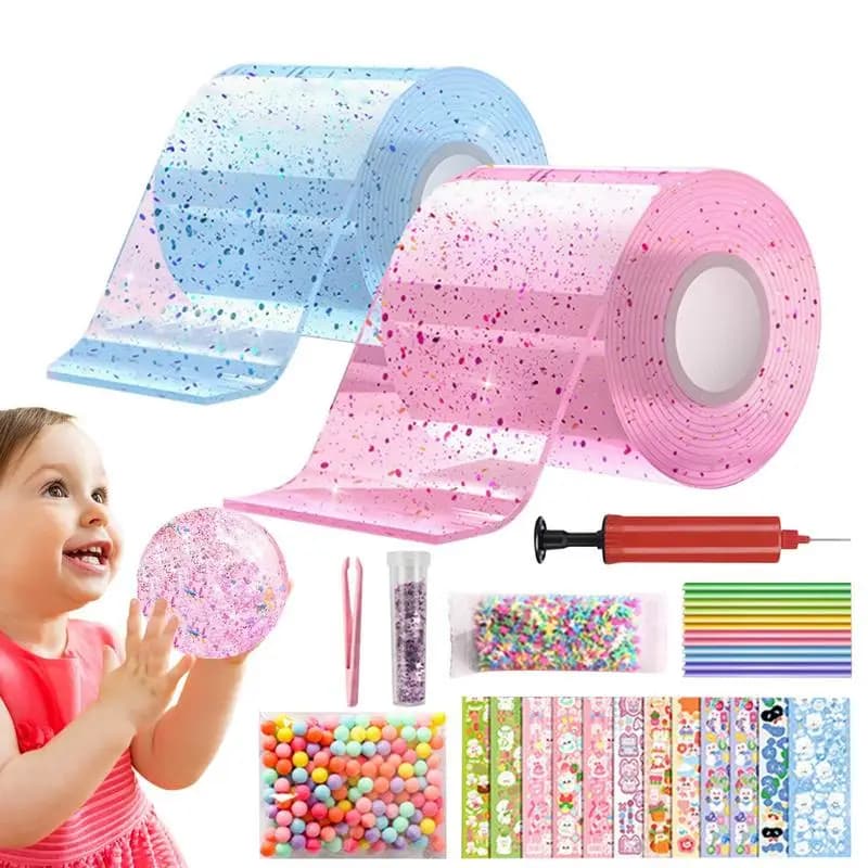 Magical Bubble Tape Kid's Nano Bubble DIY Craft Kit Acrylic Material Bubble DIY Craft Kit For Home School Travel And Other