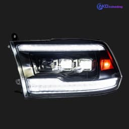 Auto Parts For Dodge RAM Headlights 2009-2018 1500 2500 3500 latest Styling LED DRL Three Projector Car Accesorios Modified