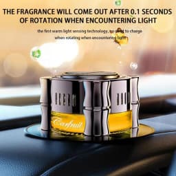 Car Air Freshener Solar 60ml Car Perfume Scent Fragrance Air Purifier DIY Natural Essential Oil Diffuser 360 Degree Rotating