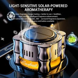 Car Air Freshener Solar 60ml Car Perfume Scent Fragrance Air Purifier DIY Natural Essential Oil Diffuser 360 Degree Rotating