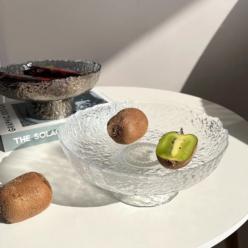Crystal Fruit Plate Snack Candy Desktop Decorative Plate Dance Wedding Tableware Bread Plate Cake Stand Bowl Food Fruit Plates