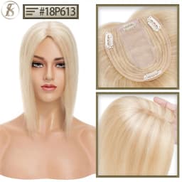 TESS 10x12cm Hair Toppers Natural Hair Wigs 3.5x9cm Women Topper Human Hair Clip In Hair Extensions Blonde Brown Women Hairpiece