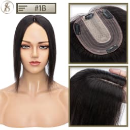 TESS 10x12cm Hair Toppers Natural Hair Wigs 3.5x9cm Women Topper Human Hair Clip In Hair Extensions Blonde Brown Women Hairpiece