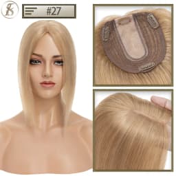 TESS 10x12cm Hair Toppers Natural Hair Wigs 3.5x9cm Women Topper Human Hair Clip In Hair Extensions Blonde Brown Women Hairpiece