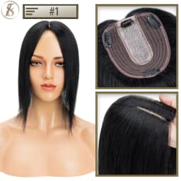 TESS 10x12cm Hair Toppers Natural Hair Wigs 3.5x9cm Women Topper Human Hair Clip In Hair Extensions Blonde Brown Women Hairpiece