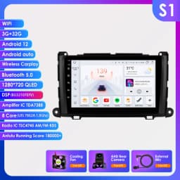 Hizpo For Toyota Sienna XL30 2010-2014 Car Radio Multimedia Video Player Navigation Stereo GPS Android Auto Carplay 8G+128GB RDS