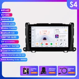 Hizpo For Toyota Sienna XL30 2010-2014 Car Radio Multimedia Video Player Navigation Stereo GPS Android Auto Carplay 8G+128GB RDS