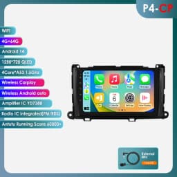 Hizpo For Toyota Sienna XL30 2010-2014 Car Radio Multimedia Video Player Navigation Stereo GPS Android Auto Carplay 8G+128GB RDS