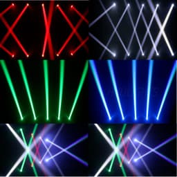 2pcs 90W LED Beam Moving Head Light RGBW 4in1 Brightness Best with DMX, Support Sound Activated & Auto Mode for Disco Bars