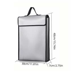 Large Fireproof Document Bag 16 X 12 Inches A4 Valuables Protection Bag Fire And Water Resistant Safe Bag For Contract Jewelry