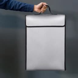 Large Fireproof Document Bag 16 X 12 Inches A4 Valuables Protection Bag Fire And Water Resistant Safe Bag For Contract Jewelry