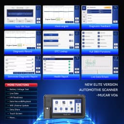 Global Version MUCAR VO6 OBD2 Scanner 32GB All Systems Diagnostic 28 Reset Auto VIN EPB/BMS/SAS/ABS Sevice Lifetime Free Update