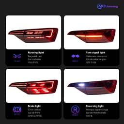 AKD Tail Lamp for VW Jetta LED Tail Light 2019-2021 Jetta MK7 Rear Fog Brake Turn Signal Automotive Accessories