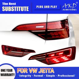 AKD Tail Lamp for VW Jetta LED Tail Light 2019-2021 Jetta MK7 Rear Fog Brake Turn Signal Automotive Accessories
