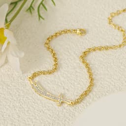 Muslim Islam Knife Bracelets For Women Latest Fine Dainty Crystal Pendant Imam Ali Sword Jewelry Ramadan Festival Gift