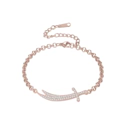 Muslim Islam Knife Bracelets For Women Latest Fine Dainty Crystal Pendant Imam Ali Sword Jewelry Ramadan Festival Gift