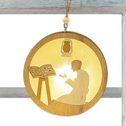Wooden Festival Decoration Supplies Night Light Ornament Eid Decorative Lamp Children Gifts Indoor Outdoor Bedroom Decor