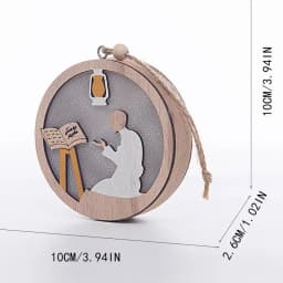Wooden Festival Decoration Supplies Night Light Ornament Eid Decorative Lamp Children Gifts Indoor Outdoor Bedroom Decor