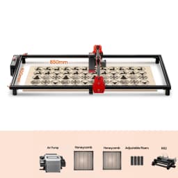 Full Set Big 10W Wireless Laser Engraver Cutter Wood Cutting Engraving Machine AlgoLaser DIY Kit 85x40CM Air Assisted Laser Kit