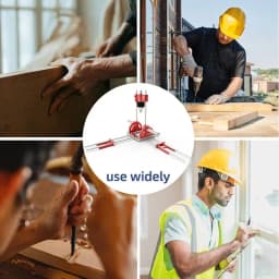 Woodworking Multi-Angle Drill Guide with Handles Positioning Blocks Hole Punch Locator Aluminum Alloy Adjustable Height Drilling