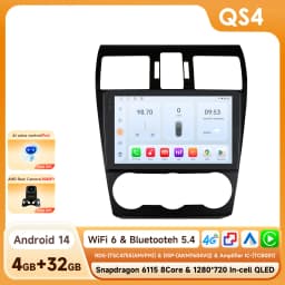4G DSP Carplay Android 14 Car radio For Subaru Forester MK4 Impreza XV Crosstrek 2012-2014 multimedia player GPS Stereo headunit