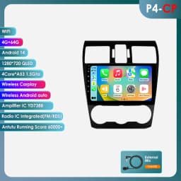 4G DSP Carplay Android 14 Car radio For Subaru Forester MK4 Impreza XV Crosstrek 2012-2014 multimedia player GPS Stereo headunit